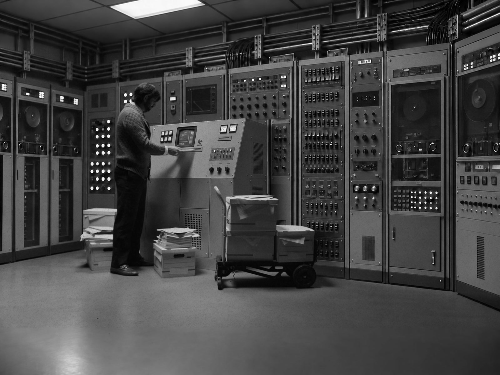 Greptile AI — Operator at the mainframe console